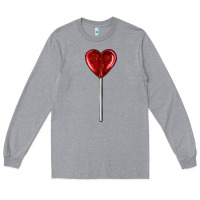 Heather Grey heart candy Long Sleeve Tee - AdoDesignShop