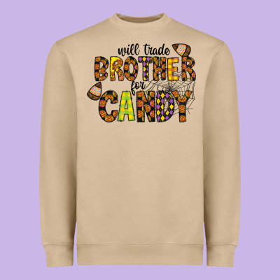 Will Trade Brother For Candy Heavyweight Sweatshirt Designed By Cowhidedigitalart