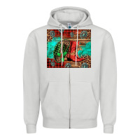 Dove Grey country boots and cowboy hat christmas Zipper Hoodie - Jasminsmagicworld