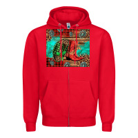 Red country boots and cowboy hat christmas Zipper Hoodie - Jasminsmagicworld
