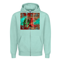 Seafoam country boots and cowboy hat christmas Zipper Hoodie - Jasminsmagicworld