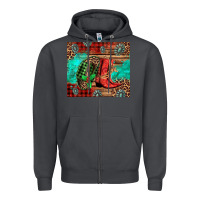 Smoke country boots and cowboy hat christmas Zipper Hoodie - Jasminsmagicworld