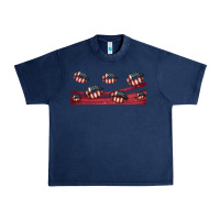 Navy american flag lips 16oz libbey cup Urban Heavy Tee - HRA Design Shop