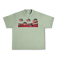 Oil Green american flag lips 16oz libbey cup Urban Heavy Tee - HRA Design Shop