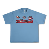 Pebble Blue american flag lips 16oz libbey cup Urban Heavy Tee - HRA Design Shop