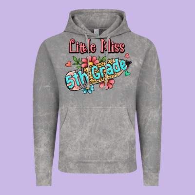 Little Miss Fifth Grade Vintage Hoodie Designed By Ranaportraitstore