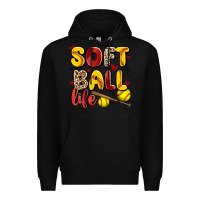 Black softball life Premium Hoodie - Artiststas