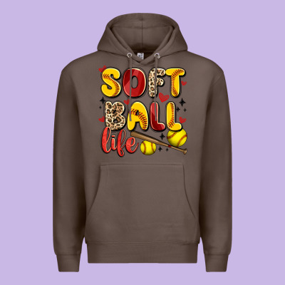 Softball Life Premium Hoodie Designed By Artiststas