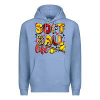 Colony Blue softball life Premium Hoodie - Artiststas