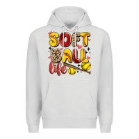 Dove Grey softball life Premium Hoodie - Artiststas
