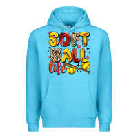 Ocean Blue softball life Premium Hoodie - Artiststas
