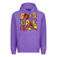 Purple softball life Premium Hoodie - Artiststas