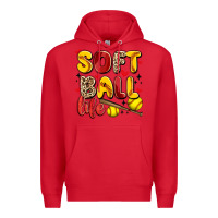 Red softball life Premium Hoodie - Artiststas