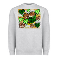 St. Patrick's Day Hearts Tumbler Heavyweight Sweatshirt | Teevron