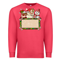 Cardinal santa reindeer snowman preview and costom name Premium Sweatshirt - MaliasSmallBusiness