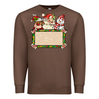 Chestnut santa reindeer snowman preview and costom name Premium Sweatshirt - MaliasSmallBusiness