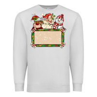 Dove Grey santa reindeer snowman preview and costom name Premium Sweatshirt - MaliasSmallBusiness