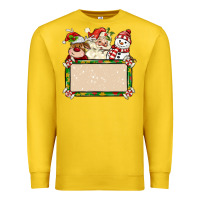 Lemon santa reindeer snowman preview and costom name Premium Sweatshirt - MaliasSmallBusiness