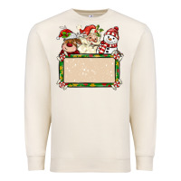 Sandshell santa reindeer snowman preview and costom name Premium Sweatshirt - MaliasSmallBusiness