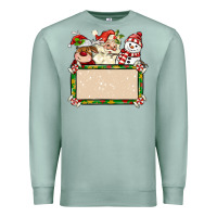 Seafoam santa reindeer snowman preview and costom name Premium Sweatshirt - MaliasSmallBusiness
