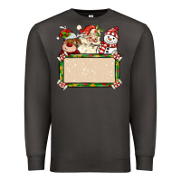 Smoke santa reindeer snowman preview and costom name Premium Sweatshirt - MaliasSmallBusiness