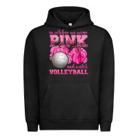 In October We Wear Pink And Watch Volleyball Urban Hoodie | Teevron