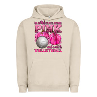 Pigment French Oak In October We Wear Pink and Watch Volleyball Urban Hoodie - texasbilliewilder