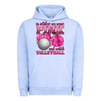 Pigment Grape Ice In October We Wear Pink and Watch Volleyball Urban Hoodie - texasbilliewilder