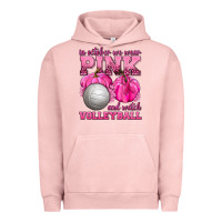 Pigment Salmon In October We Wear Pink and Watch Volleyball Urban Hoodie - texasbilliewilder