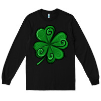 Black St. Patrick's Day Shamrock Long Sleeve Tee - Jasminsmagicworld