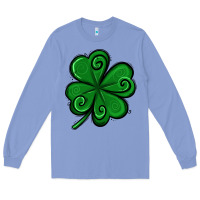 Colony Blue St. Patrick's Day Shamrock Long Sleeve Tee - Jasminsmagicworld