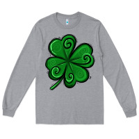 Heather Grey St. Patrick's Day Shamrock Long Sleeve Tee - Jasminsmagicworld