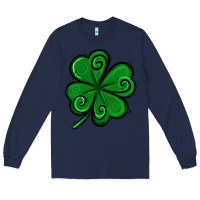 Navy St. Patrick's Day Shamrock Long Sleeve Tee - Jasminsmagicworld