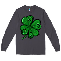 Smoke St. Patrick's Day Shamrock Long Sleeve Tee - Jasminsmagicworld