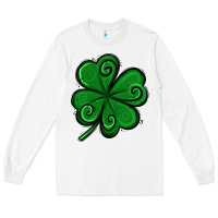 White St. Patrick's Day Shamrock Long Sleeve Tee - Jasminsmagicworld