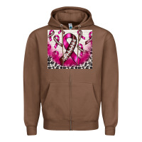 Chestnut breast cancer american football ribbon Zipper Hoodie - NancyCooperArtShop
