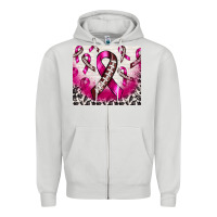Dove Grey breast cancer american football ribbon Zipper Hoodie - NancyCooperArtShop