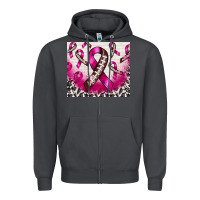 Smoke breast cancer american football ribbon Zipper Hoodie - NancyCooperArtShop