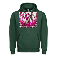 Breast Cancer American Football Ribbon Zipper Hoodie | Teevron