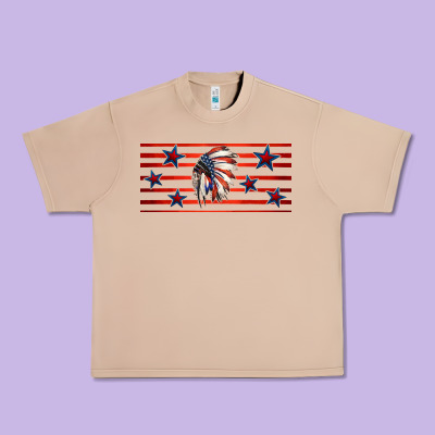 Patriotic Native American Headdress 16oz Libbey Cup Urban Heavy Tee Designed By Hra Design Shop