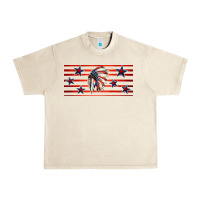 Sandshell patriotic native american headdress 16oz libbey cup Urban Heavy Tee - HRA Design Shop
