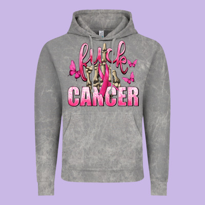 Fuck Cancer With Butterflies Vintage Hoodie Designed By Texasbilliewilder