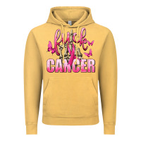 Vintage Mustard Fuck Cancer with Butterflies Vintage Hoodie - texasbilliewilder