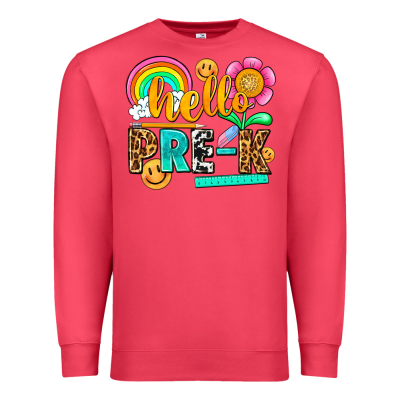 Hello Pre K Premium Sweatshirt by NancyCooperArtShop | Teevron
