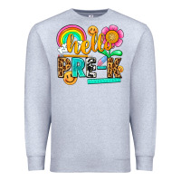 Heather Grey hello pre k Premium Sweatshirt - NancyCooperArtShop