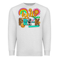 Oatmeal Heather hello pre k Premium Sweatshirt - NancyCooperArtShop