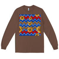 Chestnut 4th of july sunflower seamless  pattern Long Sleeve Tee - BundleAndBundleShop