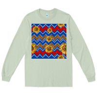 Matcha 4th of july sunflower seamless  pattern Long Sleeve Tee - BundleAndBundleShop