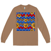 Toasted Coconut 4th of july sunflower seamless  pattern Long Sleeve Tee - BundleAndBundleShop