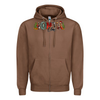 Chestnut western christmas santa claus sunflowers and cactus Zipper Hoodie - Jasminsmagicworld